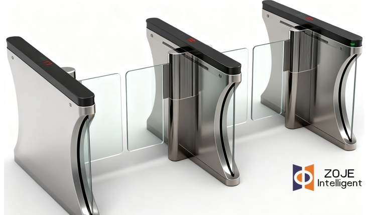 Vad utgör kärnarkitekturen och operativa moduler för en anti-kollisionssvingport?